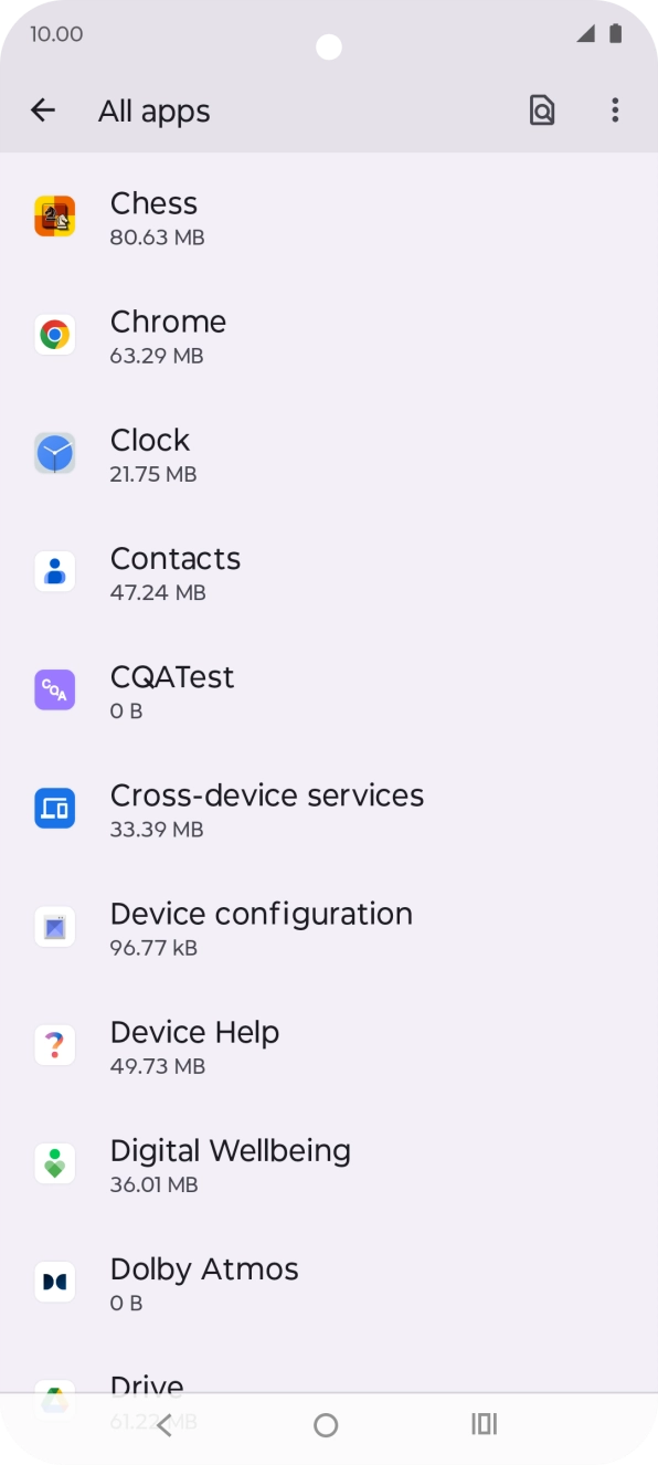 Press the required app. Press the required app.