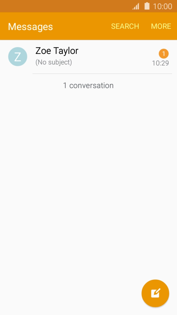 Press the new message icon. Press the new message icon.