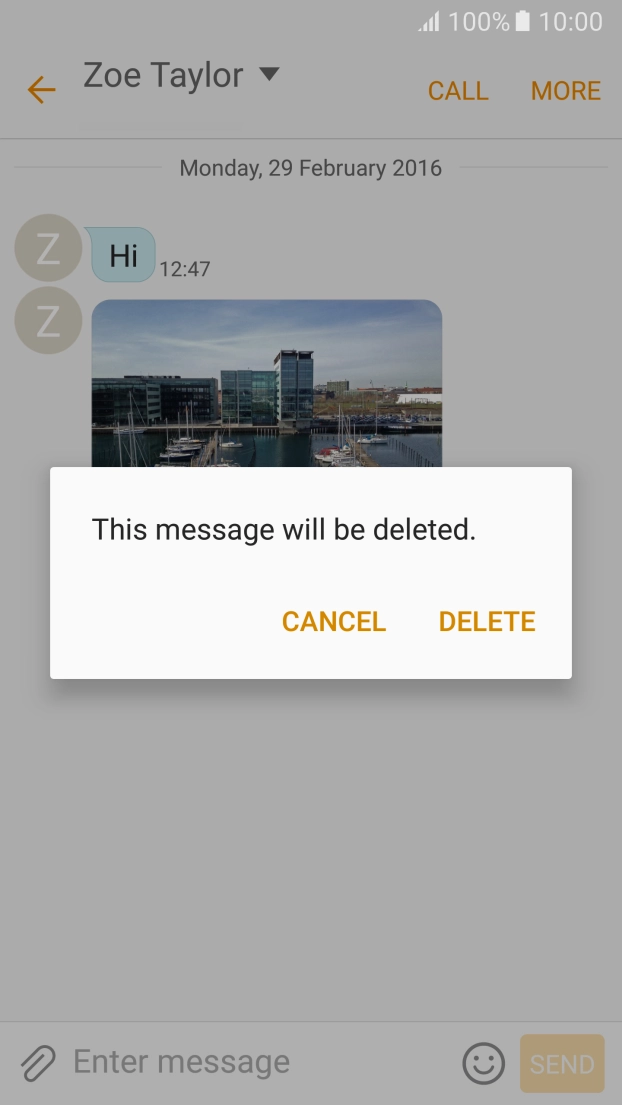 Press DELETE. Press DELETE.
