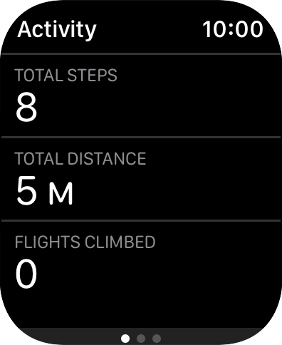 Keep sliding upwards and follow the instructions on the screen to see an activity summary for the current week or to adjust the daily activity goal. Keep sliding upwards and follow the instructions on the screen to see an activity summary for the current week or to adjust the daily activity goal.