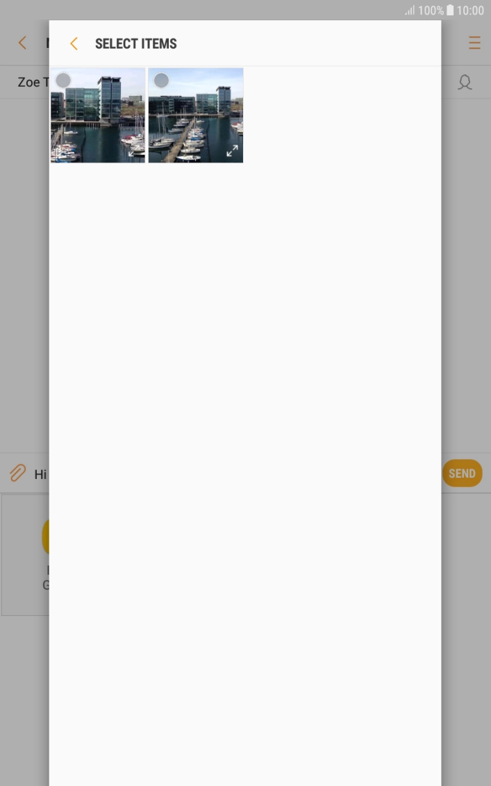 Press the required picture. Press the required picture.