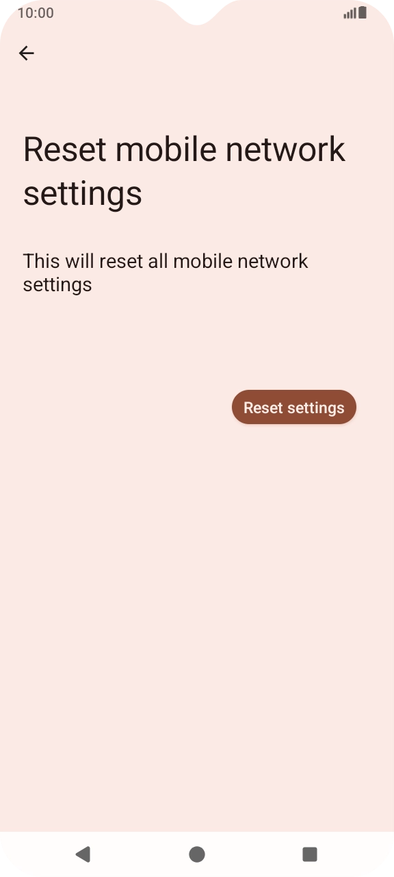 Press Reset settings. Press Reset settings.