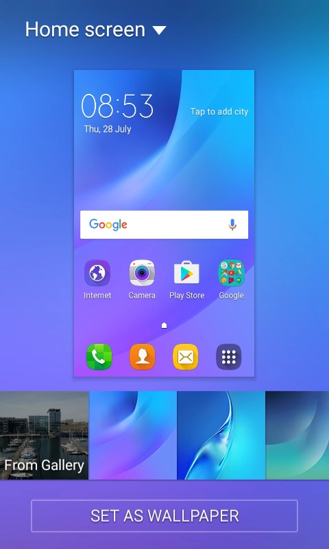 Press From Gallery and go to the required folder.