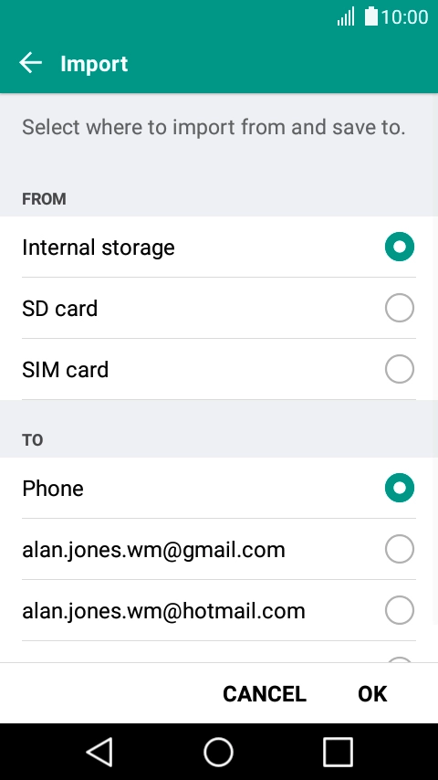 Press SIM card. Press SIM card.