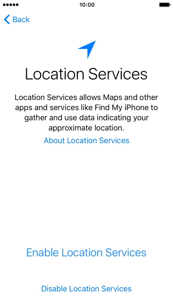 Press Enable Location Services to turn on the function. Press Enable Location Services to turn on the function.