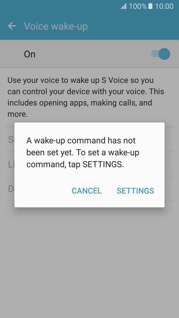 Press SETTINGS.