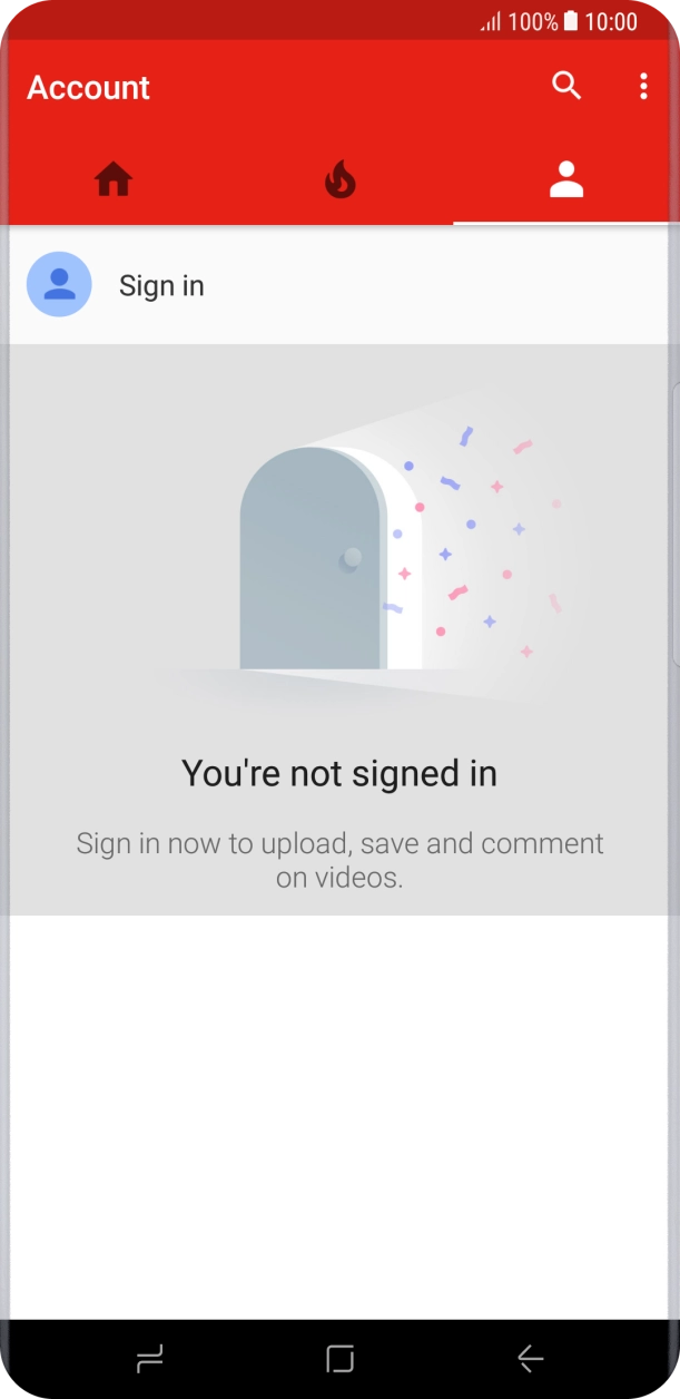 Press Sign in.