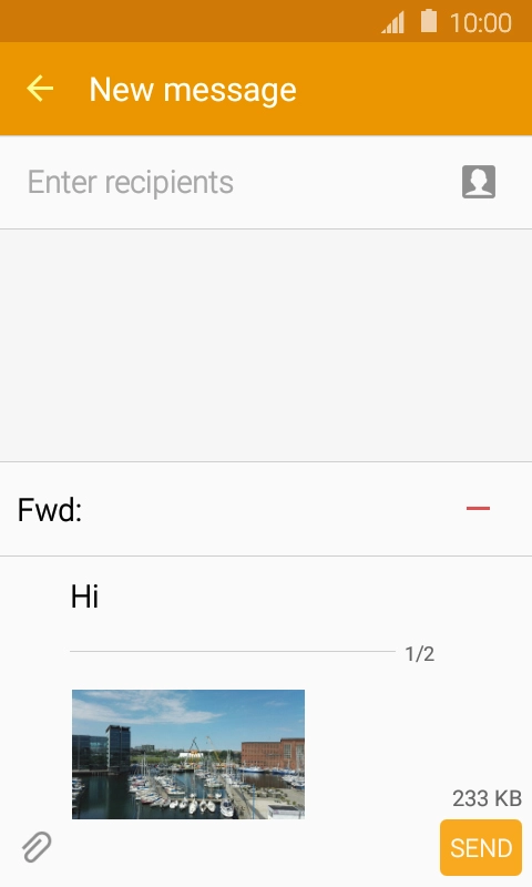 Press Enter recipients and key in the first letters of the recipient's name. Press Enter recipients and key in the first letters of the recipient's name.