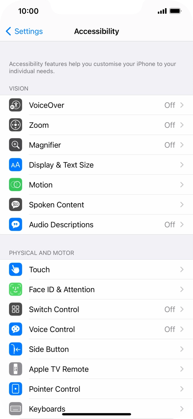 Press Display & Text Size. Press Display & Text Size.