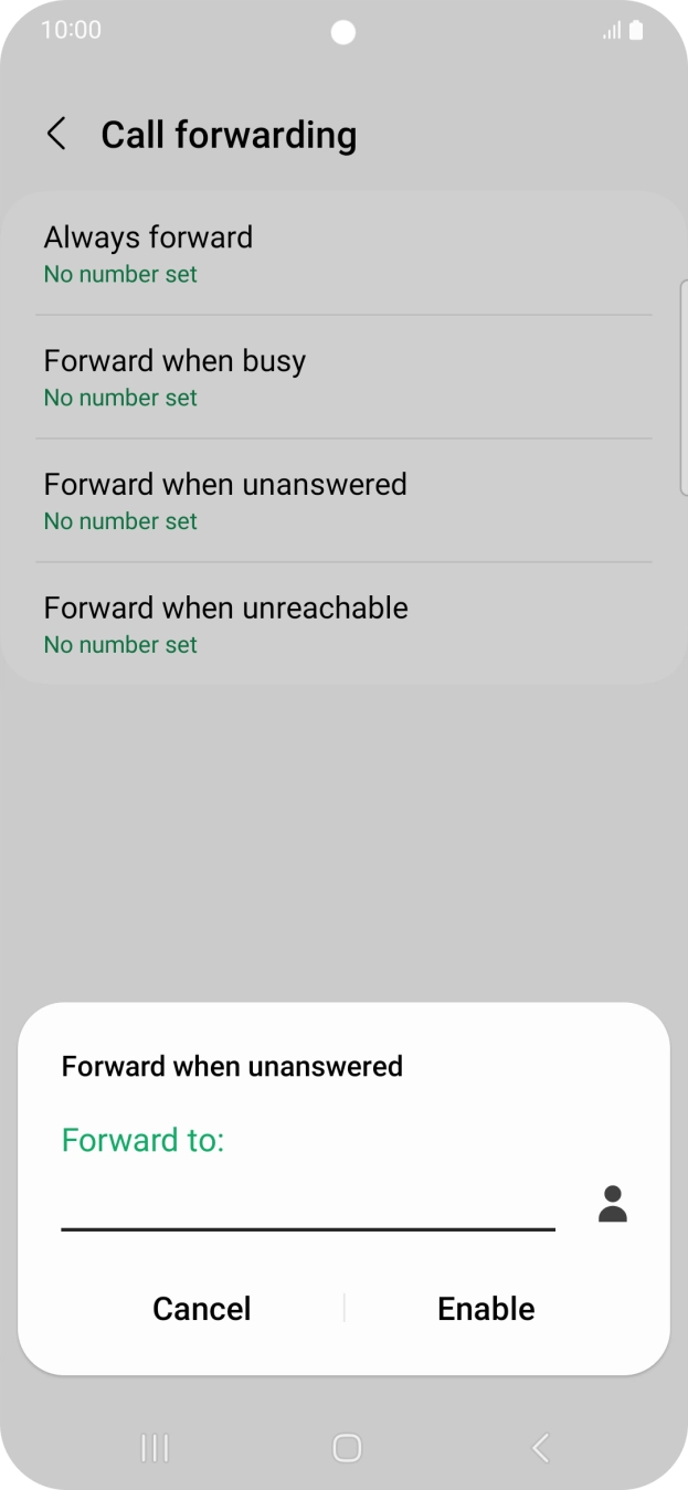 Key in +61101 and press Enable.