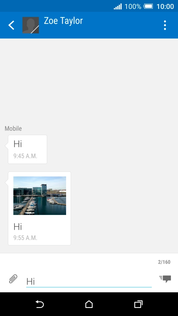 Key in the reply and press the send icon.