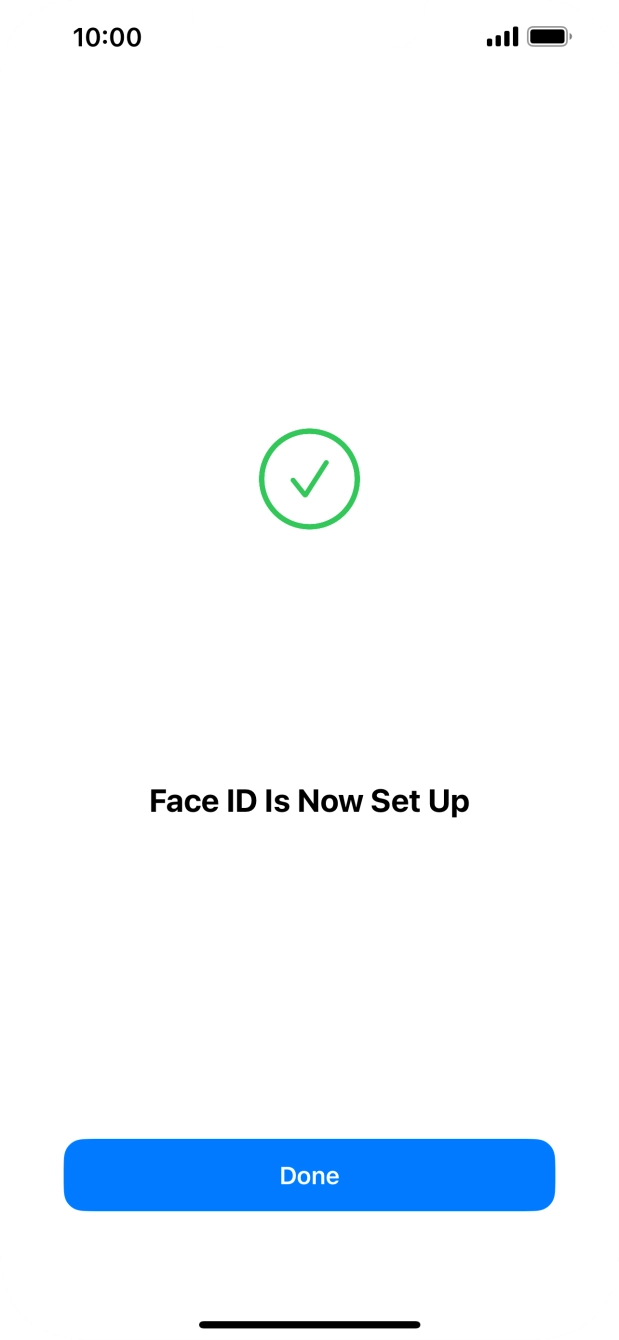 Press Done. If you haven't previously selected a phone lock code, key in a code of your own choice twice.