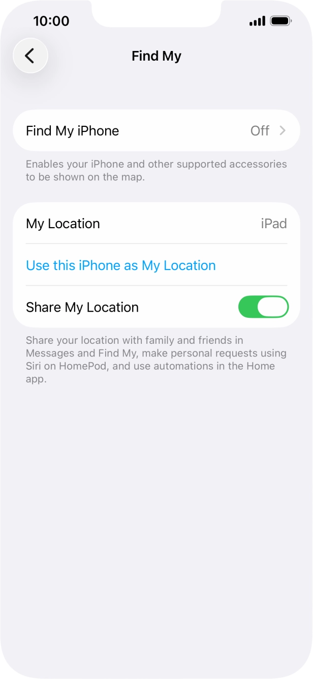 Press Find My iPhone. Press Find My iPhone.