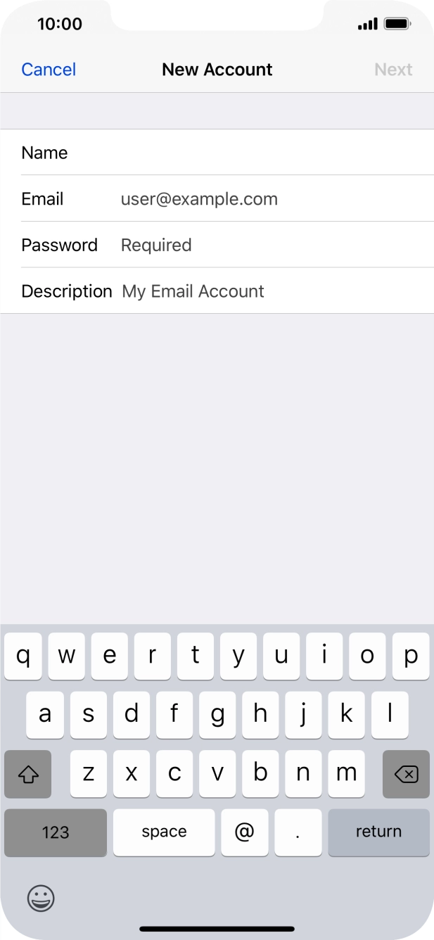 Press Email and key in your email address. Press Email and key in your email address.