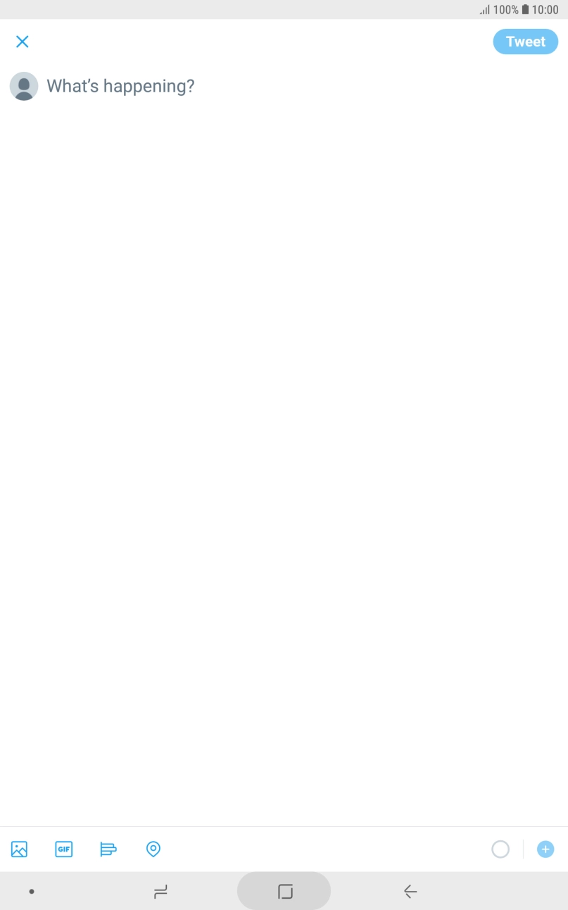 Press the text input field. Press the text input field.
