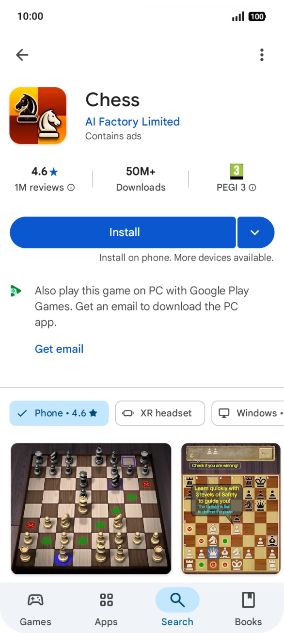 Press Install and follow the instructions on the screen to install the app. Press Install and follow the instructions on the screen to install the app.