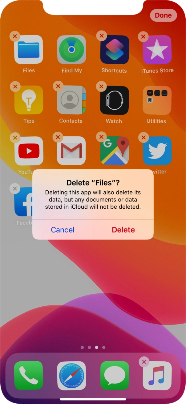 Press Delete.