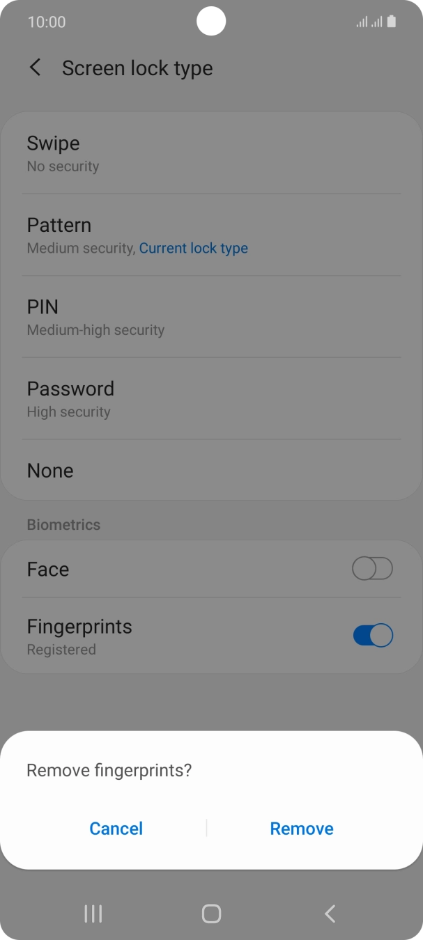Press Remove. Press Remove.