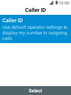 Select Caller ID. Select Caller ID.