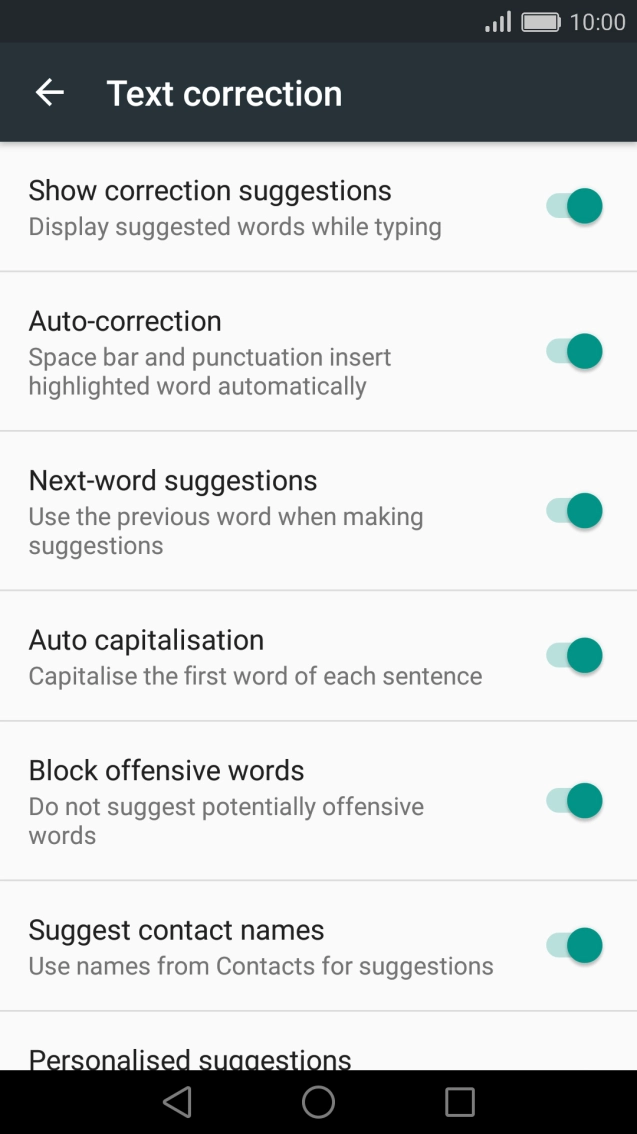 Press the indicator next to 