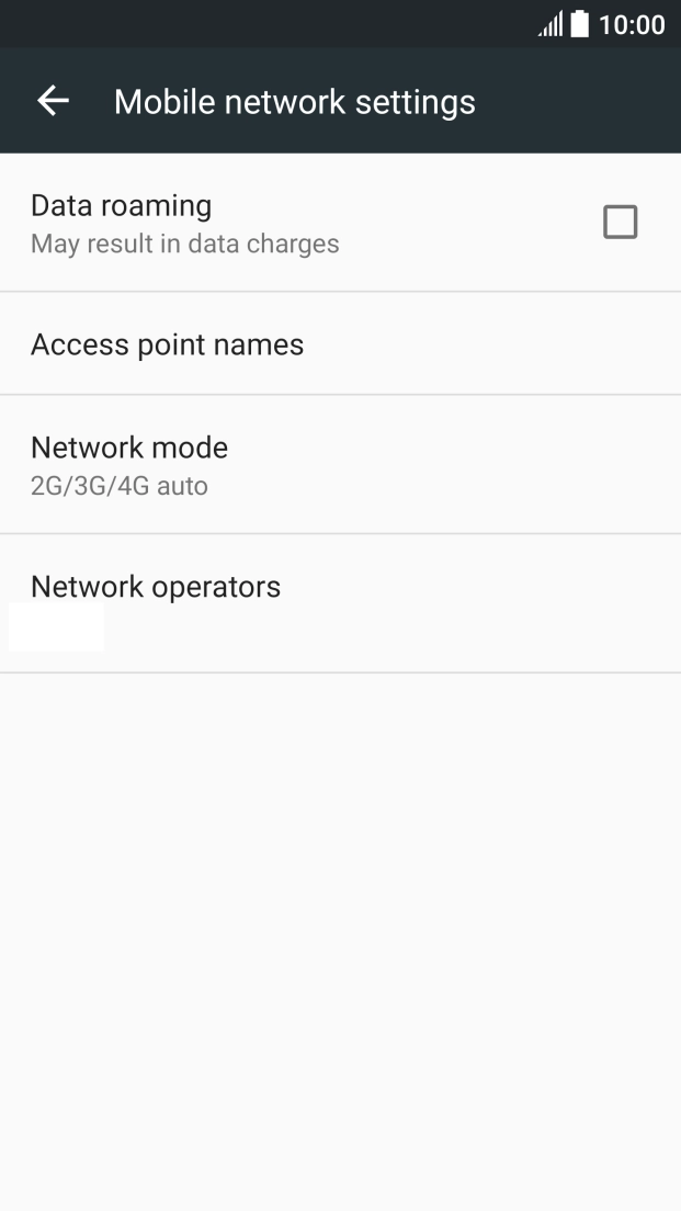 Press Data roaming to turn the function on or off. Press Data roaming to turn the function on or off.