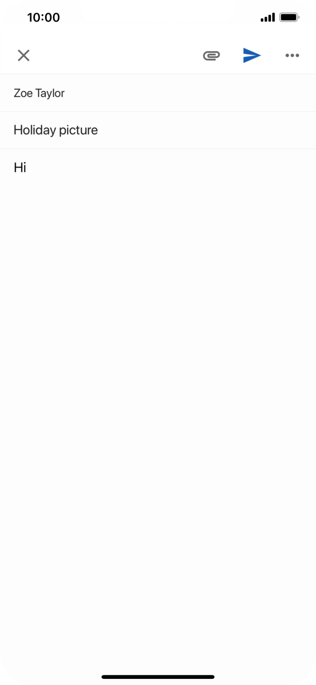 Press the send icon. Press the send icon.