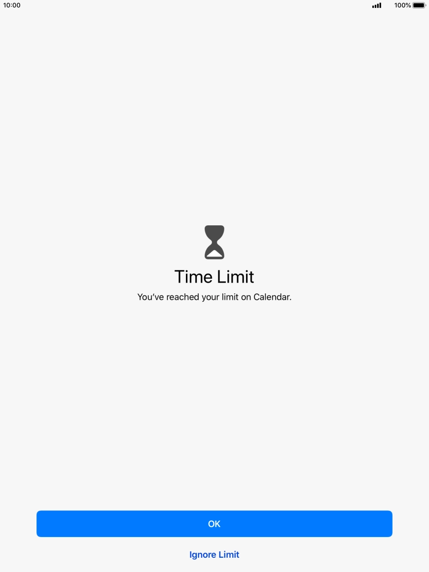 Press Ignore Limit.