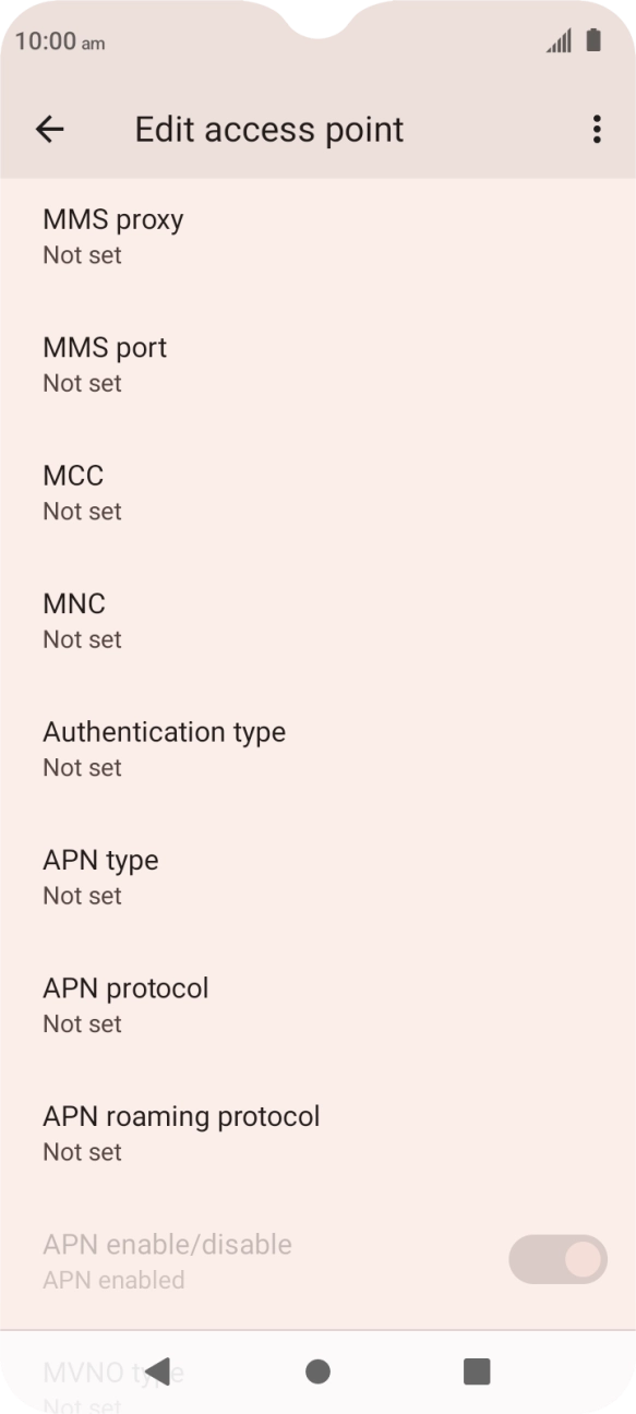 Press MMS proxy. Press MMS proxy.