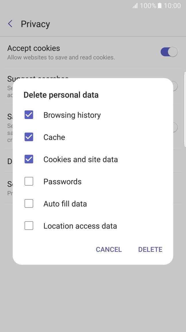 Press DELETE.