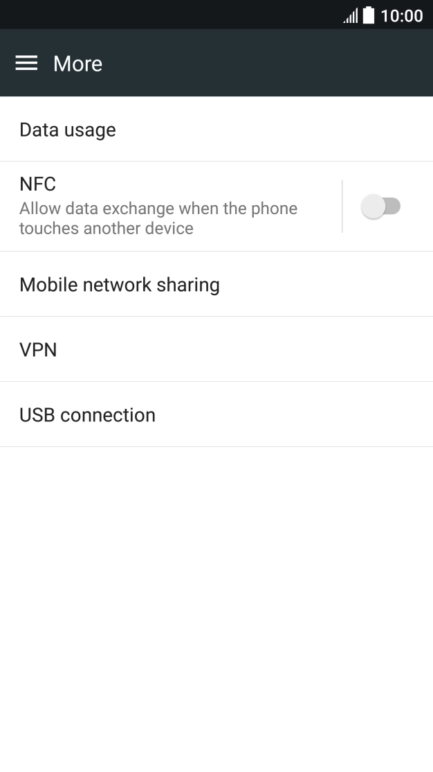 Press Data usage.