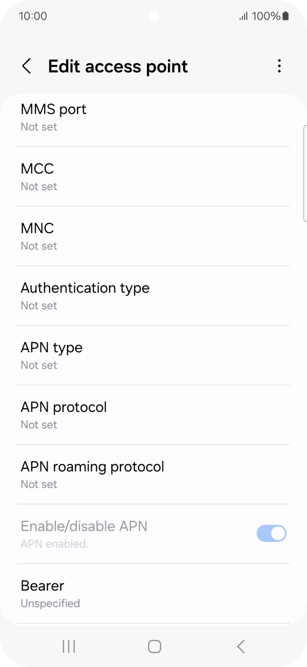 Press MMS port. Press MMS port.