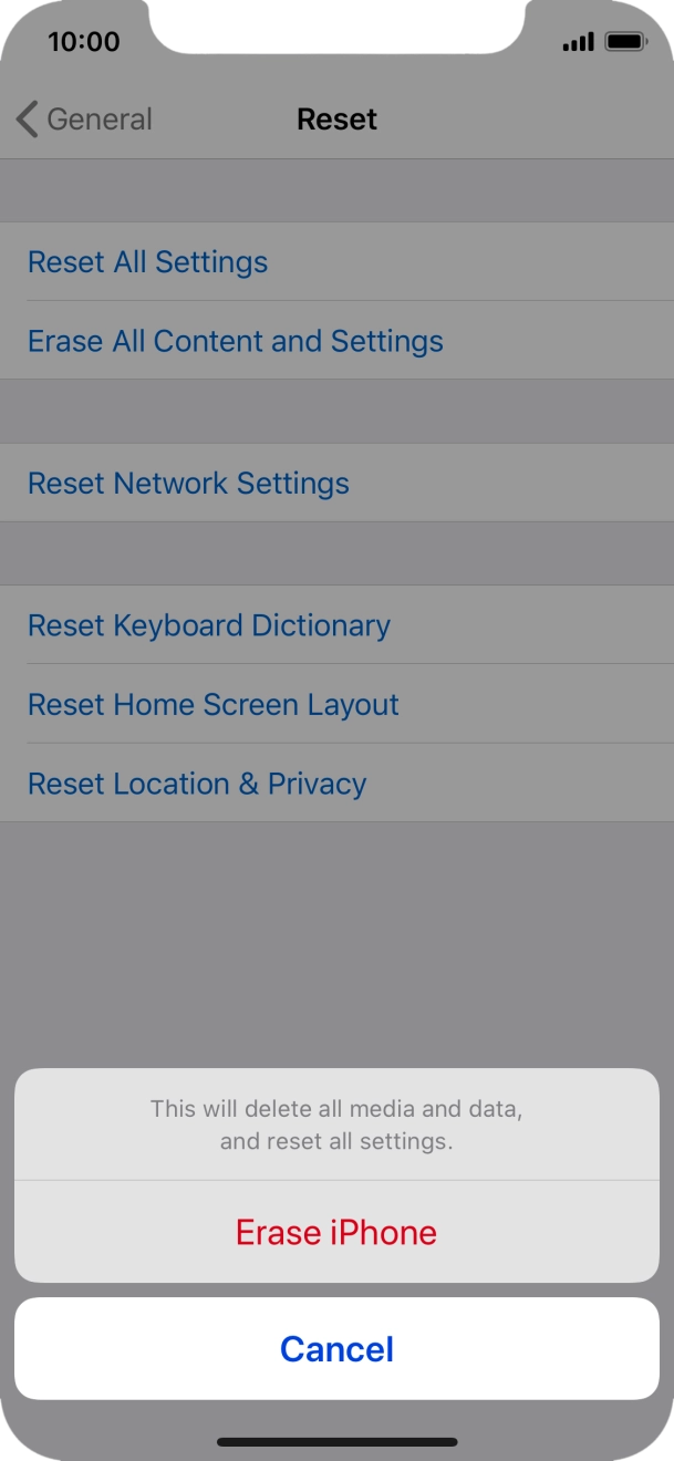Press Erase iPhone. Press Erase iPhone.