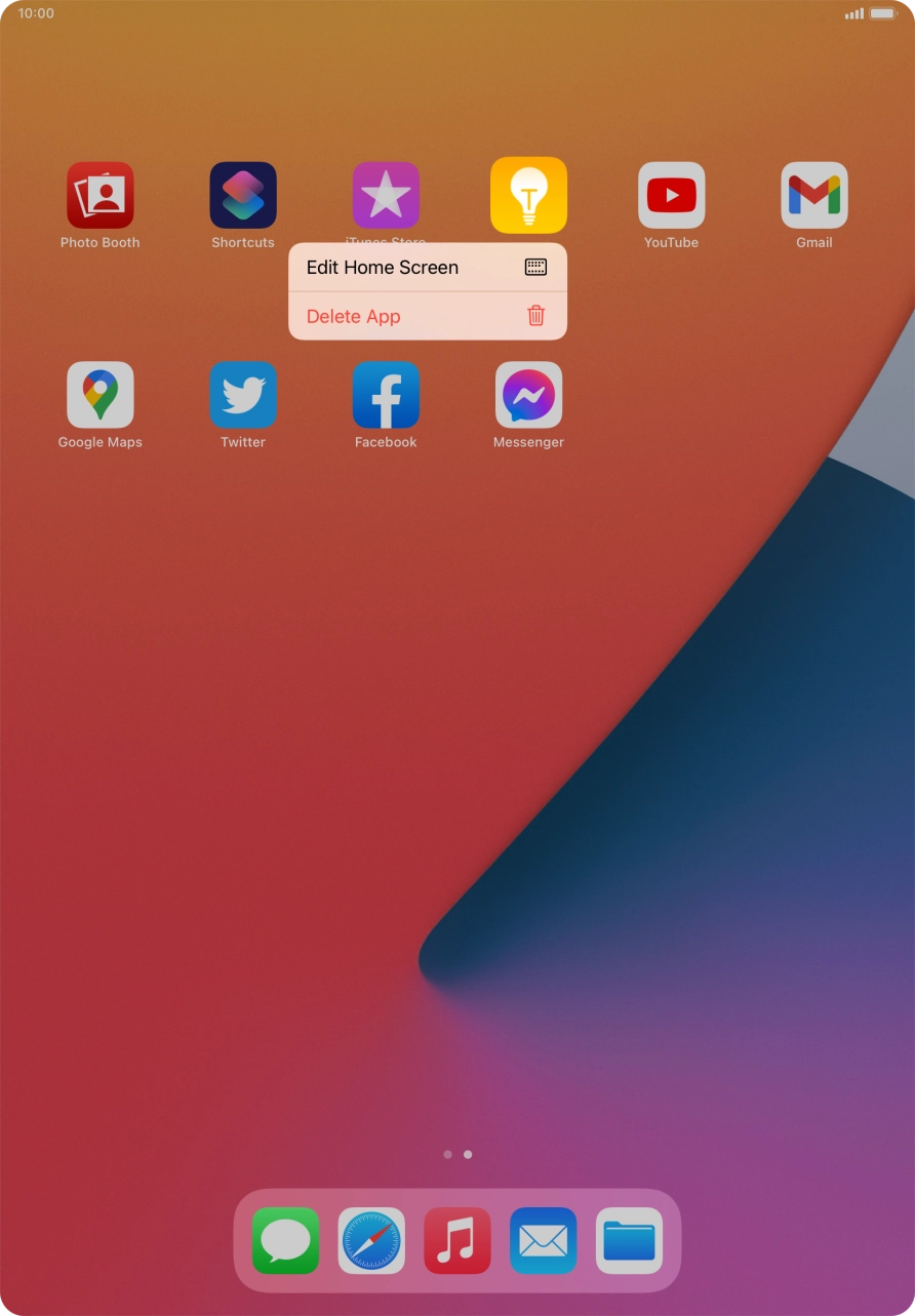 Press Delete App.