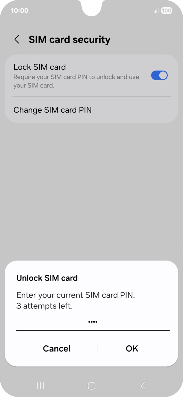 Key in your PIN and press OK. Key in your PIN and press OK.