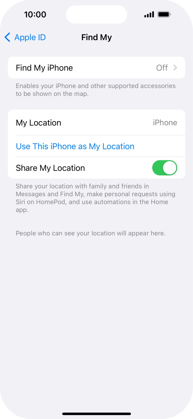 Press Find My iPhone. Press Find My iPhone.