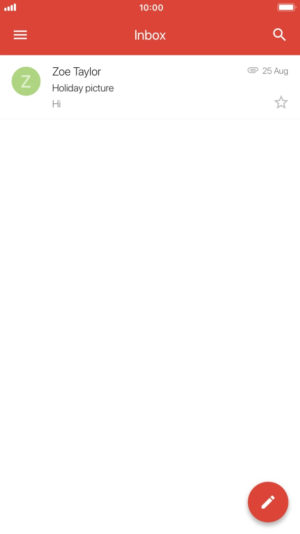 Press the new email icon.