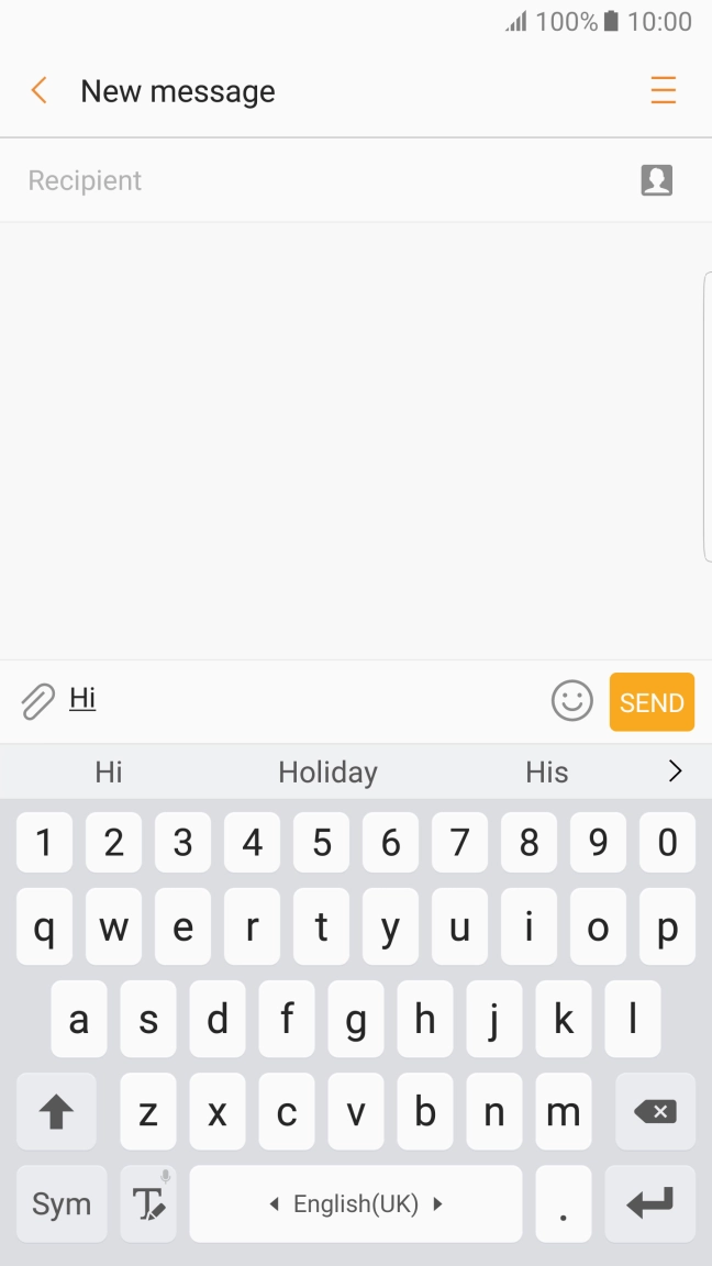 The word suggestions are displayed as you write.  Press the arrow for more word suggestions.