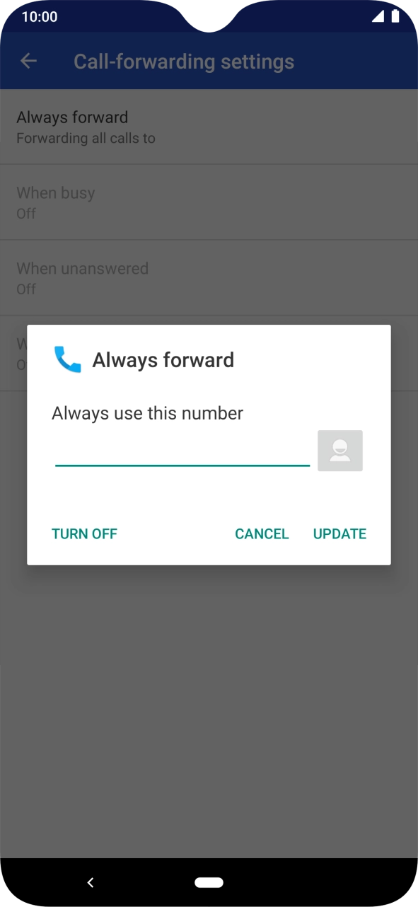 Press TURN OFF.
