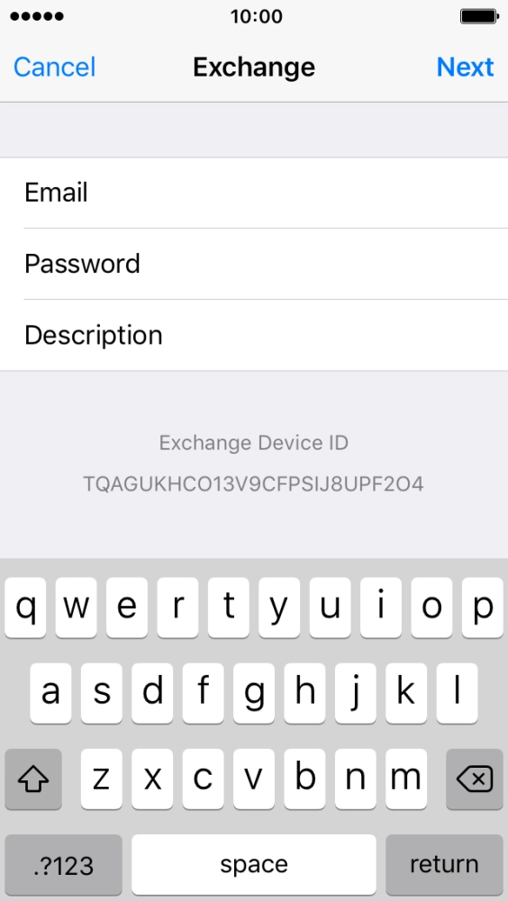 Press Description and key in the required name. Press Description and key in the required name.