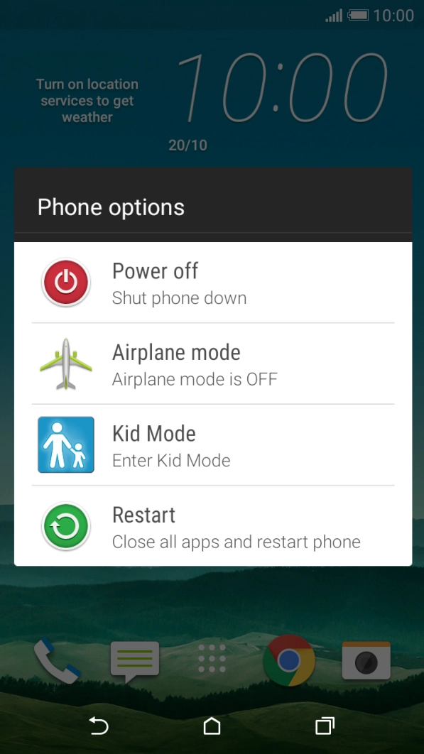 Press Airplane mode to turn flight mode on or off. Press Airplane mode to turn flight mode on or off.
