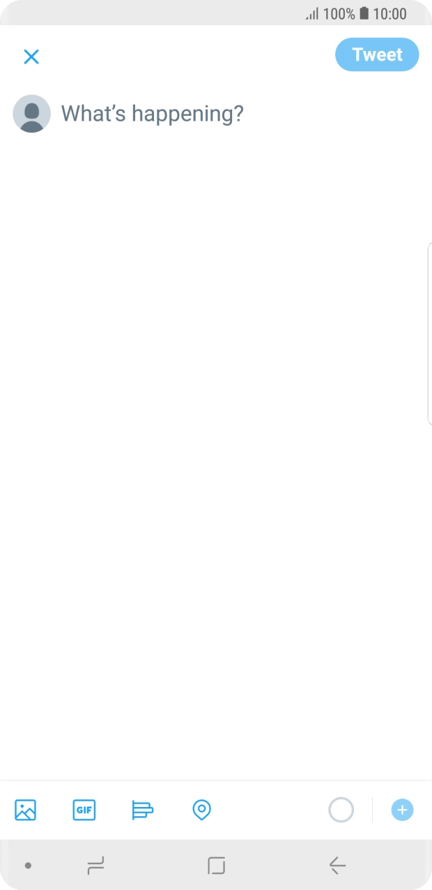Press the text input field. Press the text input field.