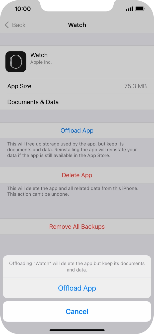 Press Offload App.