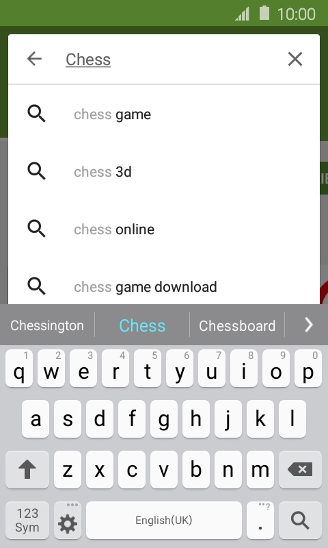 Key in the name or subject of the required app and press the search icon.