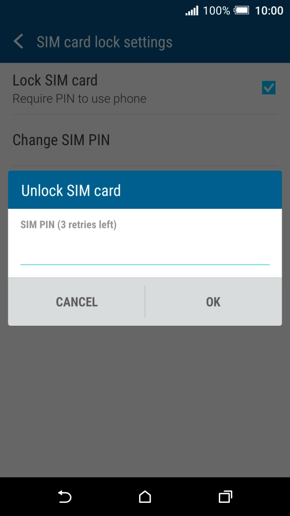 Key in your PIN and press OK.