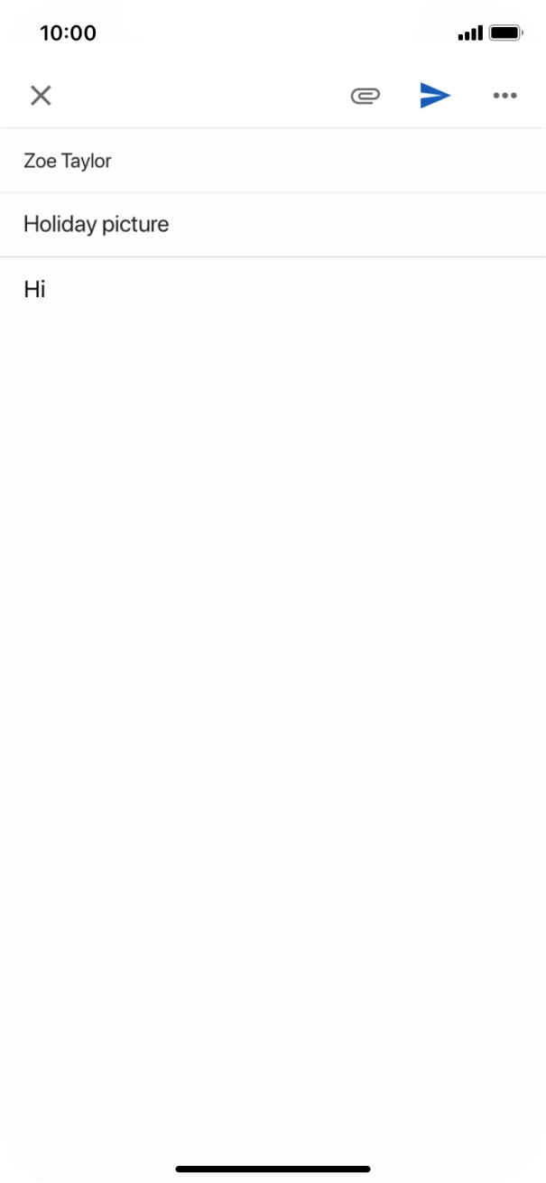 Press the send icon. Press the send icon.