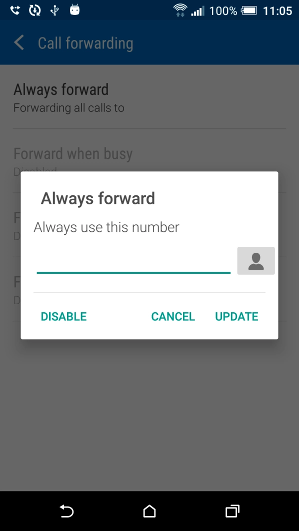 Press DISABLE.