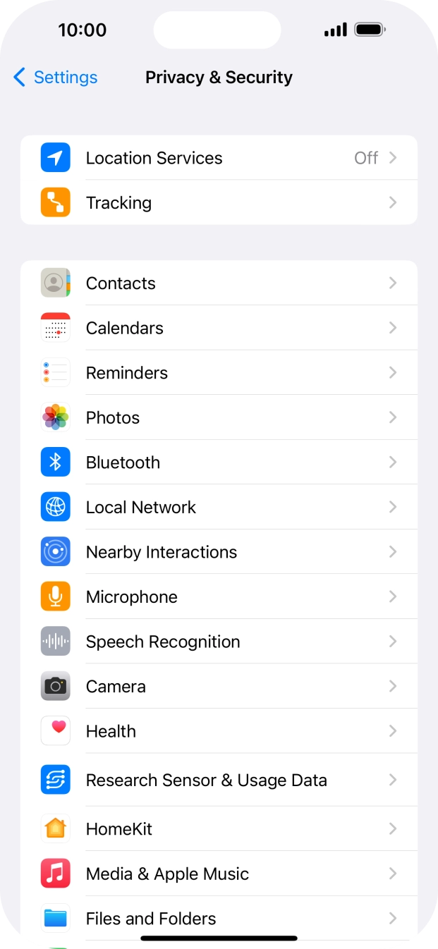 Press Location Services. Press Location Services.