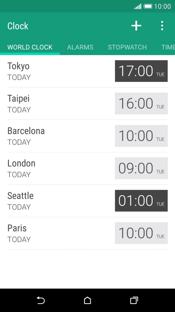 Press ALARMS.