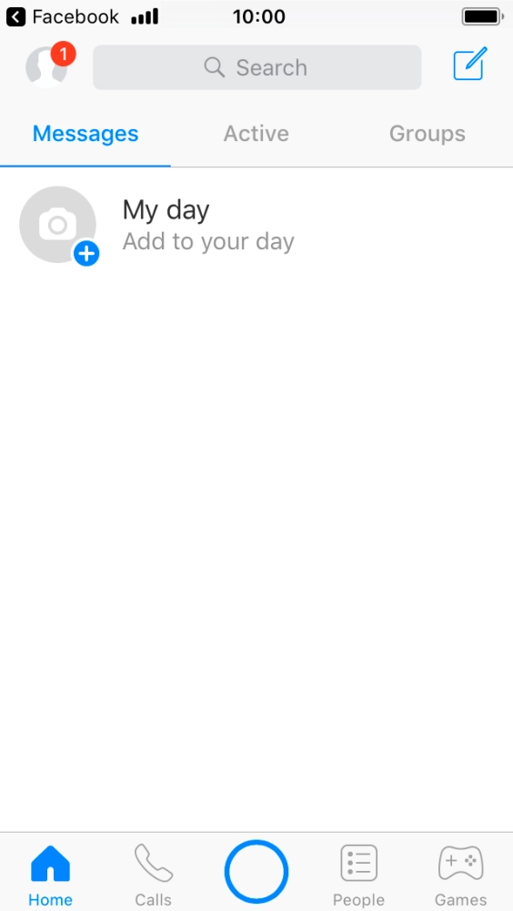 Press the new message icon. Press the new message icon.
