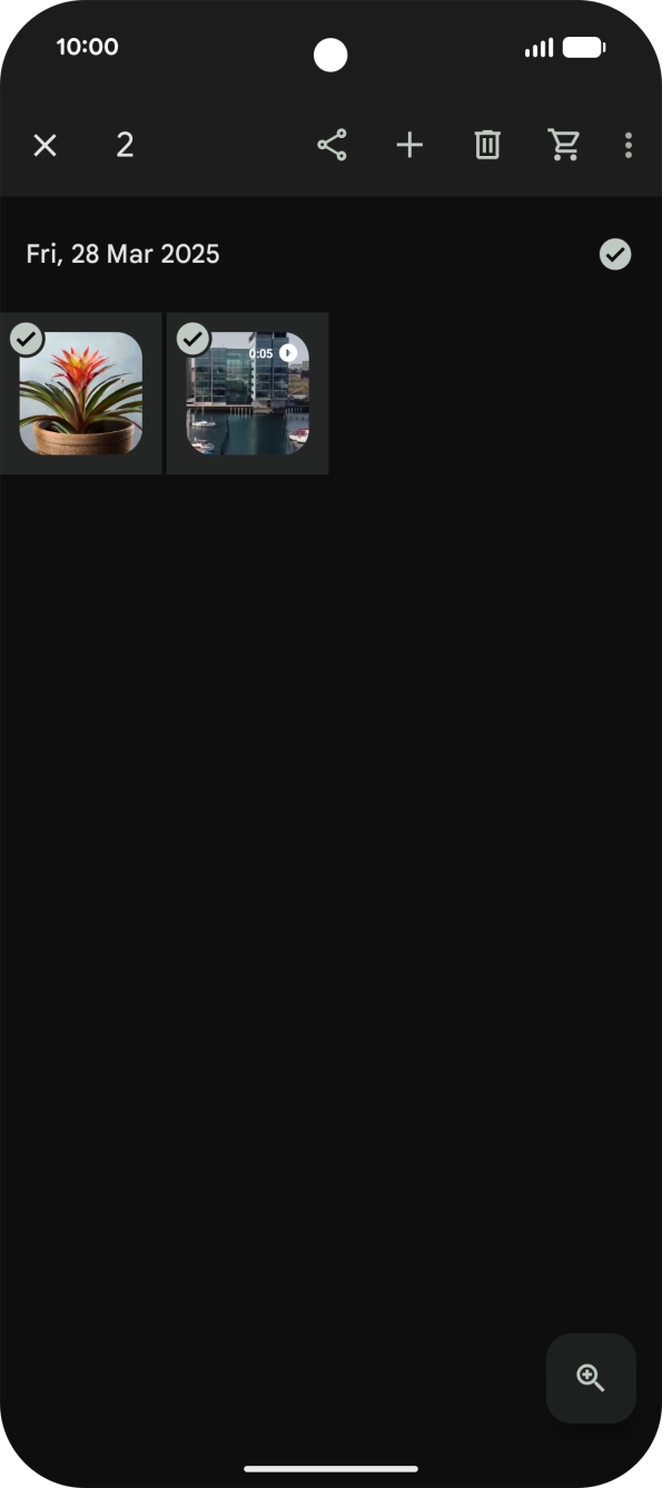 Press the share icon.
